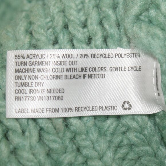 UNIVERSAL THREAD Sweater Wool Blend Knit Cropped Chunky Thick Oversized Green S - Picture 6 of 12